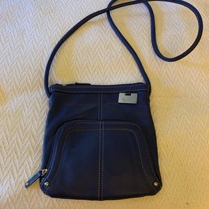 Blue Tignanello leather crossbody bag